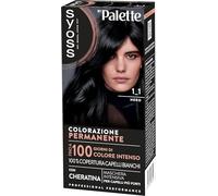 Syoss by Palette Colorazione Permanente Tinta neri capelli, Nera | Con Cheratina, Per copertura dei capelli bianchi, Fino a 100 giorni di colore intenso professionale