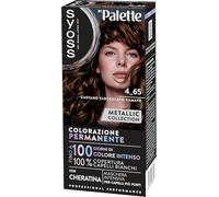 Syoss by Palette Metallic Collection Colorazione Permanente 4-65 Castano Cioccolato Ramato, con Cheratina, per 100% copertura dei capelli bianchi e fino a 100 giorni di colore
