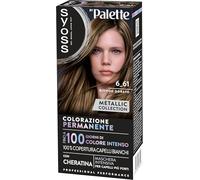 Syoss by Palette Metallic Collection Colorazione Permanente 6-61 Biondo Dorato, Colorazione capelli permanente con Cheratina, per 100% copertura dei capelli bianchi e fino a 100 giorni di colore