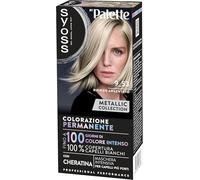 Syoss by Palette Metallic Collection Colorazione Permanente 9-53 Biondo Argentato, con Cheratina, per capelli per 100% copertura dei capelli bianchi e fino a 100 giorni di colore