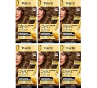 Syoss by Palette Oleo Intense, colorazione permanente, copertura professionale capelli bianchi, 6-80 Biondo Nocciola, confezione da 6