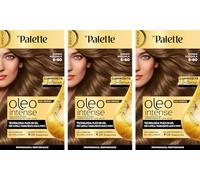 Syoss by Palette Oleo Intense, colorazione permanente, copertura professionale capelli bianchi, 6-80 Biondo Nocciola, confezione da 3