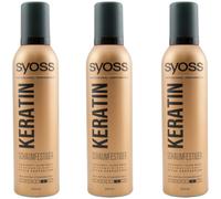 Syoss Cheratina Spuma Capelli 3 X 250ml 48H Extra Tenuta Forte Lucido Boost