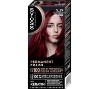 Syoss Color Baseline 5-29 - Tintura permanente per capelli, colore rosso intenso, 115 ml, confezione da 3