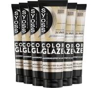 Syoss Color Glaze Glossing platino biondo (6 x 130 ml), lucentezza per capelli intensa senza danneggiare i capelli, intensifica il colore naturale dei capelli e rinfresca i capelli colorati