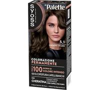 Syoss Colorazione Permanente 5-1 Castano Chiaro con Cheratina | 100% copertura dei capelli bianchi e fino a 100 giorni di colore intenso