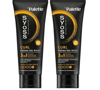 Syoss Curl Crema Gel Ricci 250 ml, 3 in 1, Crema con complesso vitaminico adatta per capelli ricci uomo (Confezione da 2)