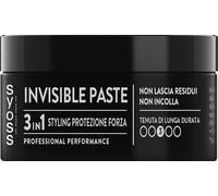 Syoss Invisible Paste 100 ml, Cera per capelli 3-in-1 styling, protezione, forza, Pasta capelli con complesso vitaminico, Pomata capelli per un tocco finale naturale e tenuta di lunga durata 3