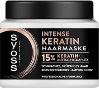 SYOSS Maschera per capelli Intense alla cheratina (400 ml), cura per capelli deboli e fragili, con complesso di cheratina al 15% per capelli più forti e meno rotture
