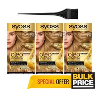 Syoss Oleo 8-86 Blonde Dore Hair Color Intense Radiant Warm Golden Tone 3 pezzi