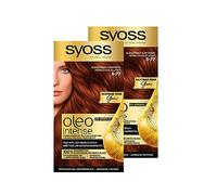 Syoss Oleo Intense 5-77 - Set di 2 colorazioni ad olio, colore rosso rame lucido livello 3 (115 ml), colorante permanente con olio nutriente, senza ammoniaca, 2 x 115 ml