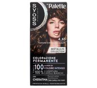 Syoss by Palette Metallic Collection Colorazione Permanente 4-65 Castano Cioccolato Ramato, con Cheratina, per 100% copertura dei capelli bianchi e fino a 100 giorni di colore