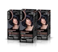 SYOSS Permanent Color 1-4 Nero Azzurro, Tintura per capelli e maschera intensiva con cheratina per una copertura professionale dei capelli grigi, colore duraturo e cura intensiva