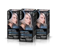 Syoss Permanent Cool Color 10-55 Ultra Biondo Platino, colorante permanente con cheratina, effetto anti-giallo, copertura dei capelli grigi al 100% e fino a 100 giorni di intensità professionale,