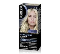 SYOSS Permanent Cool Color 9-5 biondo molto chiaro cenere, tintura per capelli opacizzante e maschera intensiva con cheratina per una copertura professionale dei capelli grigi, colore durevole