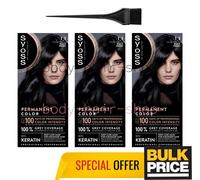 Syoss Professional 1-1 Nero Colore Capelli Salone Qualità Grigio Copertura Bu...