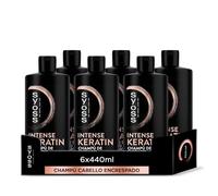 Syoss - Shampoo per capelli crespi e secchi - Keratin - 6 pezzi da 440 ml - Controlla l'effetto crespo e ripara in profondità - Capelli come appena usciti dal parrucchiere