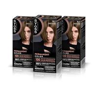Syoss Tinta permanente per capelli da donna, colore 6.1 biondo scuro, copertura professionale dei grigi, colore duraturo e cura profonda, include maschera intensiva con cheratina, confezione da 3