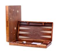 Syrace Set di backgammon intarsiato in legno, classico gioco da tavolo strategico da 39,9 cm, grandi dimensioni, backgammon con pezzi a dama per adulti e bambini