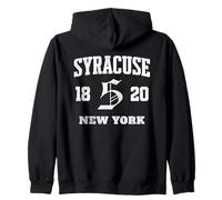 Syracuse New York 1820 Gothic Upstate Pride Felpa con Cappuccio