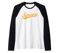 Syracuse New York Varsity Script, maglia sportiva classica Maglia con Maniche Raglan