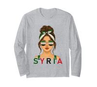 Syrian Girl New Syria Flag Syrian Girlfriend Wife Maglia a Manica