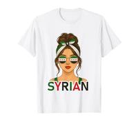 Syrian Girl New Syria Flag Syrian Girlfriend Wife Maglietta