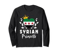 Syrian Princess Syria New Flag Proud Syrian Girl Maglia a Manica