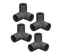 Syrisora 10 Pezzi Raccordi per Tubi a 3 Vie, Raccordo Angolare a T in PVC, Connettore Angolare a T Ad Angolo Retto in Plastica PVC Diametro Interno 20 Mm (Nero)