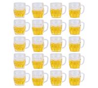Syrisora 20 Pezzi Mini Boccali di Birra Modello Simulazione Boccali di Birra Modello per Mini Accessori Artigianali Fai da Te