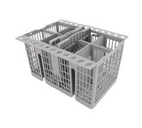 Syrisora Cestello per posate per lavastoviglie, C00386607 Cestello per utensili per lavastoviglie, ABS 8 scomparti 2 coperchi C00257140 C00386607 Cestello universale per posate per lavastoviglie