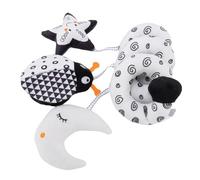Syrisora Giocattolo di peluche a spirale, colore nero, bianco, per bambini, leggero e compatto per una facile installazione
