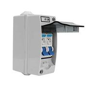 Syrisora Interruttore Automatico Miniaturizzato MCB A 2 Poli 230 V 6 A 16 A 6000 A Capacità di Interruzione con Guscio in Plastica Ignifuga per Protezione della Distribuzione Dell