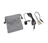 Syrisora Microfono lavalier a clip con connettore da 3,5 mm Plug and Play omnidirezionale riduzione del rumore microfono lavalier per registrazione video