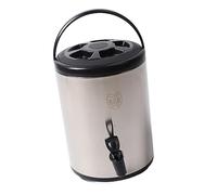 Syrisora Secchio isolato 304 Dispenser per bevande isolato in acciaio inossidabile 8 litri Dispenser per bevande calde fredde commerciali secchio doppio strato nero 8L