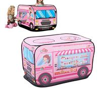 Syrisora Tenda per Bambini, Casetta da Gioco Pieghevole Pop Up con Spazio Aperto Indipendente e Design in Tulle Traspirante, per Camion dei Gelati Camion dei Pompieri Tema Autobus (camioncino dei