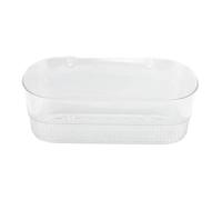 Syrisora Ventosa robusta, drenaggio efficiente, caddy in plastica di alta qualità, resistente all'acqua, per articoli da toilette o oggetti essenziali con cucina, dormitorio