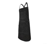 Syrkoven Grembiule in pelle resistente con 6 tasche per saldatori | Pelle bovina divisa, resistente al calore fino ad alte temperature, protegge le ginocchia, ideale per la saldatura di