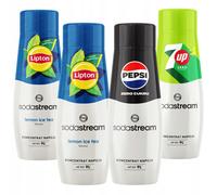 Syropy Sodastream 2x Herbata Ice Tea Lemon + Pepsi Max + 7UP Free Bez Cukru