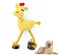 SYRQUX Peluche Cane a Forma di cerbiatto 1 Pezzo | 1 peluche giallo per cane; offre gioco e interazione con il cane; casa o viaggio; fornisce un oggetto di gioco riconoscibile