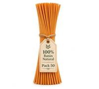 SYS Profumi bastoncini diffusore in rattan naturale, 50 pezzi | bastoncini Mikado Deodorante | bastoncini per oli essenziali, alto assorbimento e diffusione continua, arancione | 2,5 mm x 32 cm