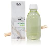 SYS Profumi Profumatori Ricarica Mikado Aloe Vera e Bambù - Ricarica per Diffusore con Aste - Lunga Durata - Ideale per Casa, Ufficio, Bagno - 200 ml con 8 Bastoncini