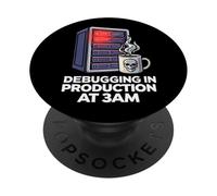 Sysadmin DevOps Debugging In Production At 3AM PopSockets PopGrip Adesivo
