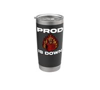 SysAdmin Prod Is Down Server On Fire DevOps Tech Humor Bicchiere termico in acciaio inox doppia parete