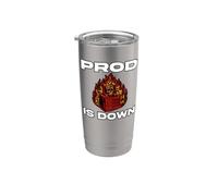 SysAdmin Prod Is Down Server On Fire DevOps Tech Humor Bicchiere termico in acciaio inox doppia parete