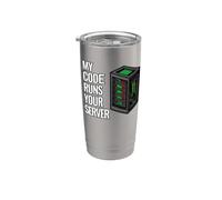 SysAdmin Programmer My Code Runs Your Server Bicchiere termico in acciaio inox doppia parete