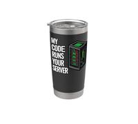 SysAdmin Programmer My Code Runs Your Server Bicchiere termico in acciaio inox doppia parete
