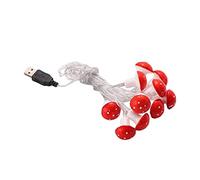 Sysdisen Lucine a Forma di Fungo,Stringa di luci Natalizie | Luci da Prato Decorative per la casa delle Ragazze della Camera da Letto, Matrimoni, asili, Feste, recinti del Patio