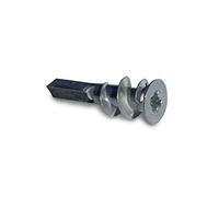 Sysfix 2191000 HZK-Tassello di Fissaggio autotalagante per pareti in cartongesso, Metallico, 6 x 37 mm, Set di 100 Pezzi