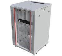Sysracks 18U Supporto da parete Grigio IT Network Av Data Server Rack Cabinet Enclosure 24 Pollici Profondità - 2 Ripiani - 8 Vie PDU - Ventilatore - Ruote - Hardware